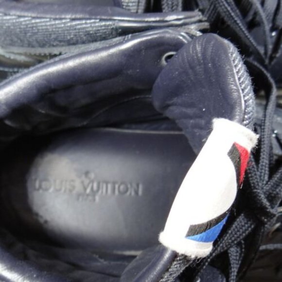 Louis Vuitton Fall/Winter 2012 BLUE GASTON DENIM LV Cup High Top Sneaker US 8 - Picture 8 of 10